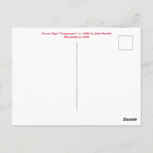 Temperament Postkarte (Rückseite)