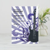 Temperamentvolle Gitarren-Einladung Einladung (Stehend Vorderseite)