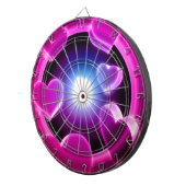 Temperamentvolle Pink-Glühen-Herzen Dartscheibe (Vorderseite rechts)