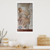 Temperance aus der Wand der Sakristei (Fresko) Poster (Küche)