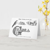 "Temperance Rebus"-Grußkarte Karte (Gelbe Blume)