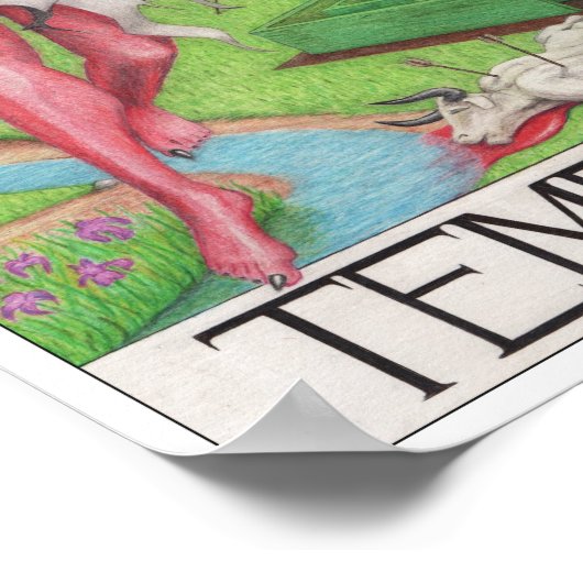 Temperance tarot card poster (Ecke)