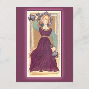 Temperance-Tarotkarte aus Frankreich Postkarte