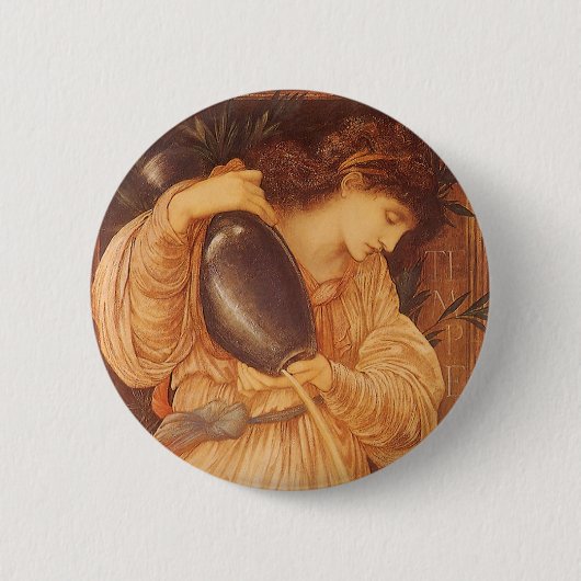 Temperantia von Sir Edward Coley Burne-Jones Button (Vorderseite)