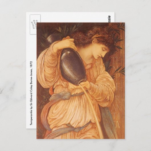 Temperantia von Sir Edward Coley Burne-Jones Postkarte (Vorne/Hinten)
