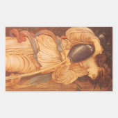 Temperantia von Sir Edward Coley Burne-Jones Rechteckiger Aufkleber (Vorderseite)