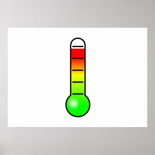 Temperaturthermometer Poster (Vorne)