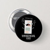 Temperiert Glas Funny Handy Pun Dark BG Button (Vorne & Hinten)