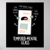 Temperiert Glas Funny Handy Pun Dark BG Poster (Vorne)