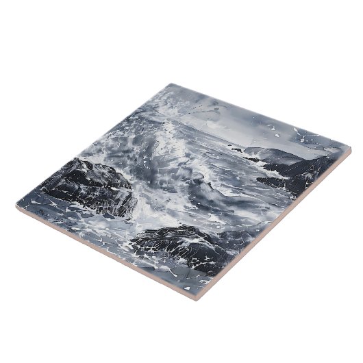 Tempest an der walisischen Küste Fliese (Seite)