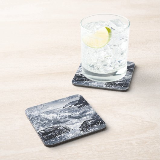 Tempest an der walisischen Küste Getränkeuntersetzer (Rechte Seite)