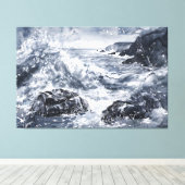 Tempest an der walisischen Küste Leinwanddruck (Insitu (Holzboden))