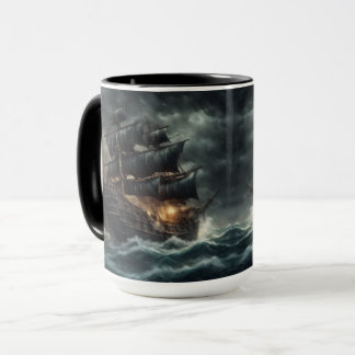 Tempest des Schwarzen Meeres: Dunkles Piratenschif Tasse