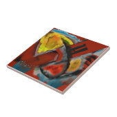 Tempest - Digital abstrakt mit rotem Hintergrund Fliese (Seite)