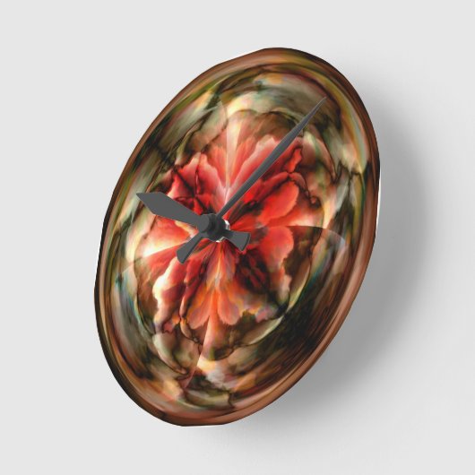 Tempest II (rot) Runde Wanduhr (Winkel)