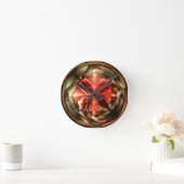 Tempest II (rot) Runde Wanduhr (Zuhause)