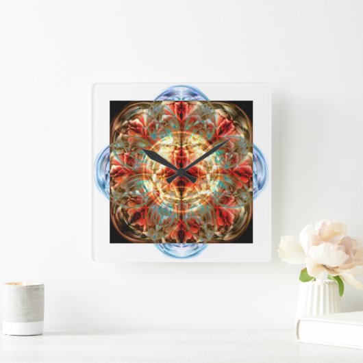 Tempest III Quadratische Wanduhr (Zuhause)