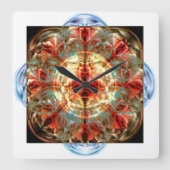 Tempest III Quadratische Wanduhr (Vorderseite)