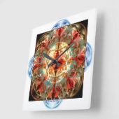 Tempest III Quadratische Wanduhr (Winkel)