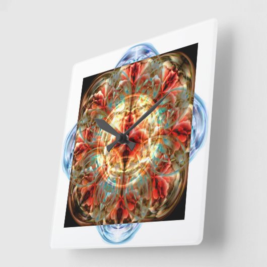 Tempest III Quadratische Wanduhr (Winkel)