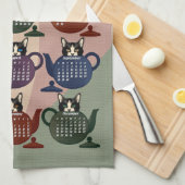 Tempest in einem Teekätzchen Katzenkatze Niedlich  Geschirrtuch (Viertel Falte)