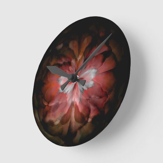 Tempest (rot) runde wanduhr (Winkel)