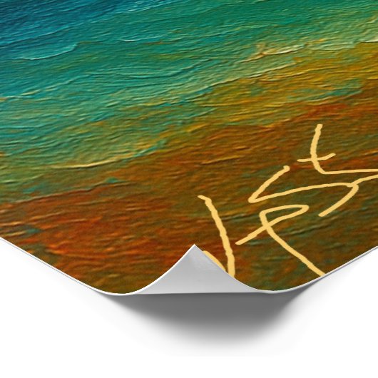 Tempest Serenade Abstract Poster (Ecke)