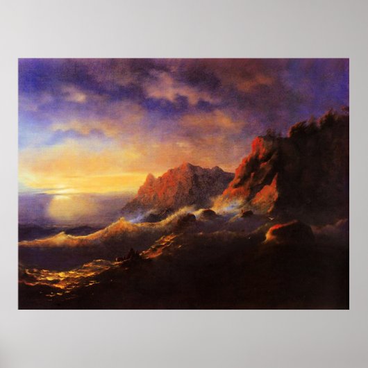 Tempest, Sonnenuntergang, schöne Kunst von Ivan Ai Poster (Vorne)