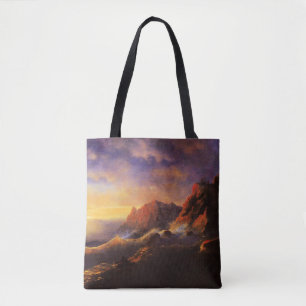 Tempest, Sonnenuntergang, schöne Kunst von Ivan Ai Tasche