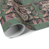 Temping Hippie Santa Geschenkpapier (Rolleneckpunkt)