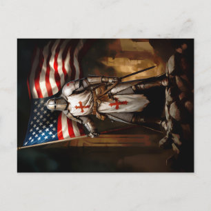 Templar American Knight Postkarte