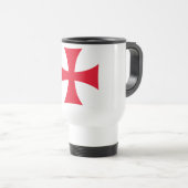 Templar Cross Crusader Travel Mug Reisebecher (VorderseiteRechts)
