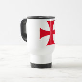 Templar Cross Crusader Travel Mug Reisebecher (Vorderseite Links)