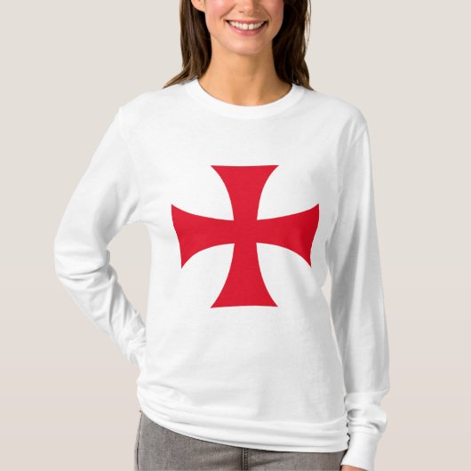 Templar Cross Crusader Women's Long Sleeve Tee (Vorderseite)