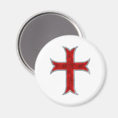 Templar Cross Magnet (Vorderseite/Rückseite)