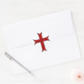 Templar Cross Runder Aufkleber (Umschlag)