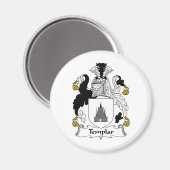 Templar Familienwappen Magnet (Vorderseite/Rückseite)