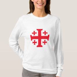 Templar Jerusalem Kreuz Damen Langarmshirt T-Shirt
