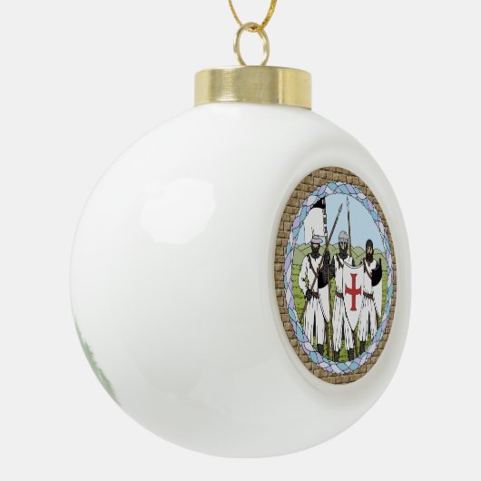 Templar Keramik Kugel-Ornament (Links)