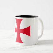 Templar Knight Crusader Coffee Mug Zweifarbige Tasse (VorderseiteRechts)