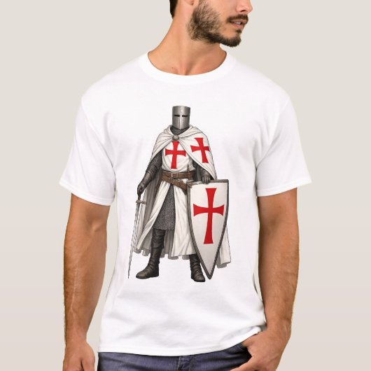 Templar Knight Crusader Men's Tee Shirt (Vorderseite)