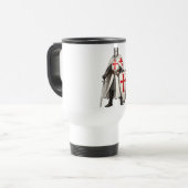 Templar Knight Crusader Travel Mug Reisebecher (Vorderseite Links)