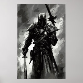 Templar Knight Der Kreuzfahrer / abstrakter Kriege Poster