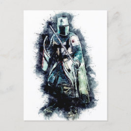 Templar Knight Der Kreuzfahrer Heldenkrieger Postkarte