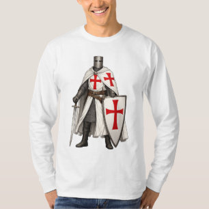 Templar Knight Kreuzritter Herren Langarmshirt T-Shirt