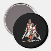 Templar Knight Magnet (Vorderseite/Rückseite)