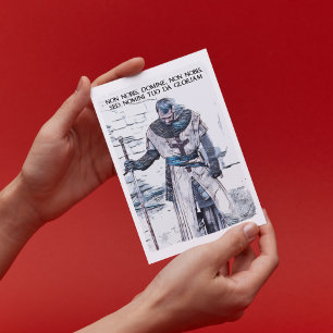 Templar Knight Mittelalterliches Motto Geschichte  Postkarte
