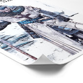 Templar Knight Motto abstraktes Portrait Poster (Ecke)