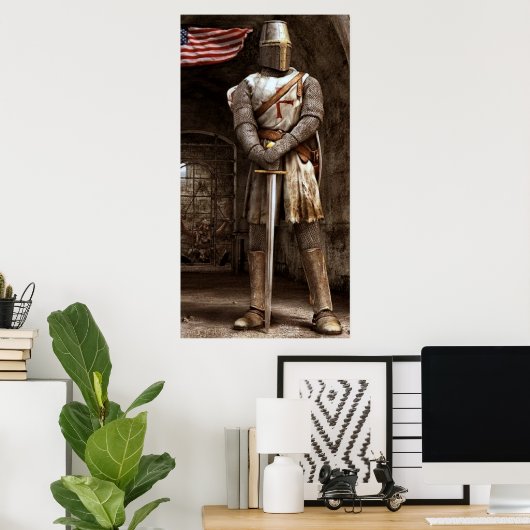 Templar Knight Poster Art (Heimbüro)