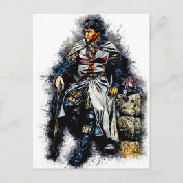 Templar Knight / The crusader / Watercolor Art Postkarte